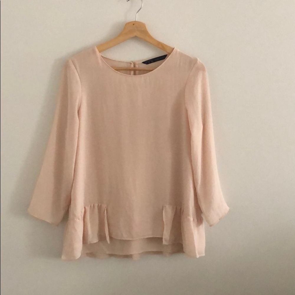 Zara Basic Peach Blouse